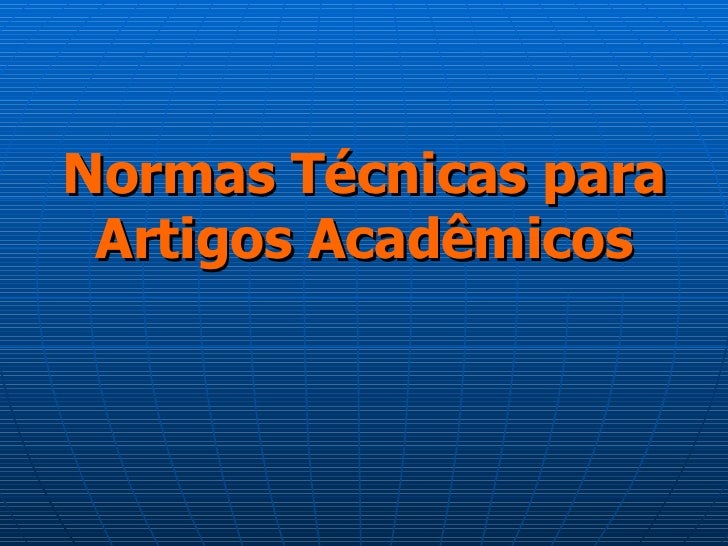 Artigos academicos