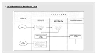 ◦ Título Profesional: Modalidad Tesis
 