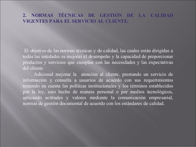 Resultado de imagen para normas de gestion de calidad para el servicio al cliente