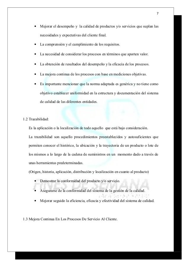 Normas Tecnicas Y De Calidad Para El Servicio Al Cliente