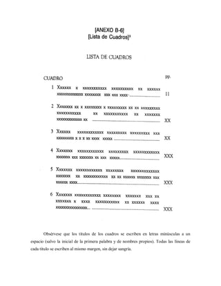Obsérvese que los títulos de los cuadros se escriben en letras minúsculas a un
espacio (salvo la inicial de la primera palabra y de nombres propios). Todas las líneas de
cada título se escriben al mismo margen, sin dejar sangría.
 
