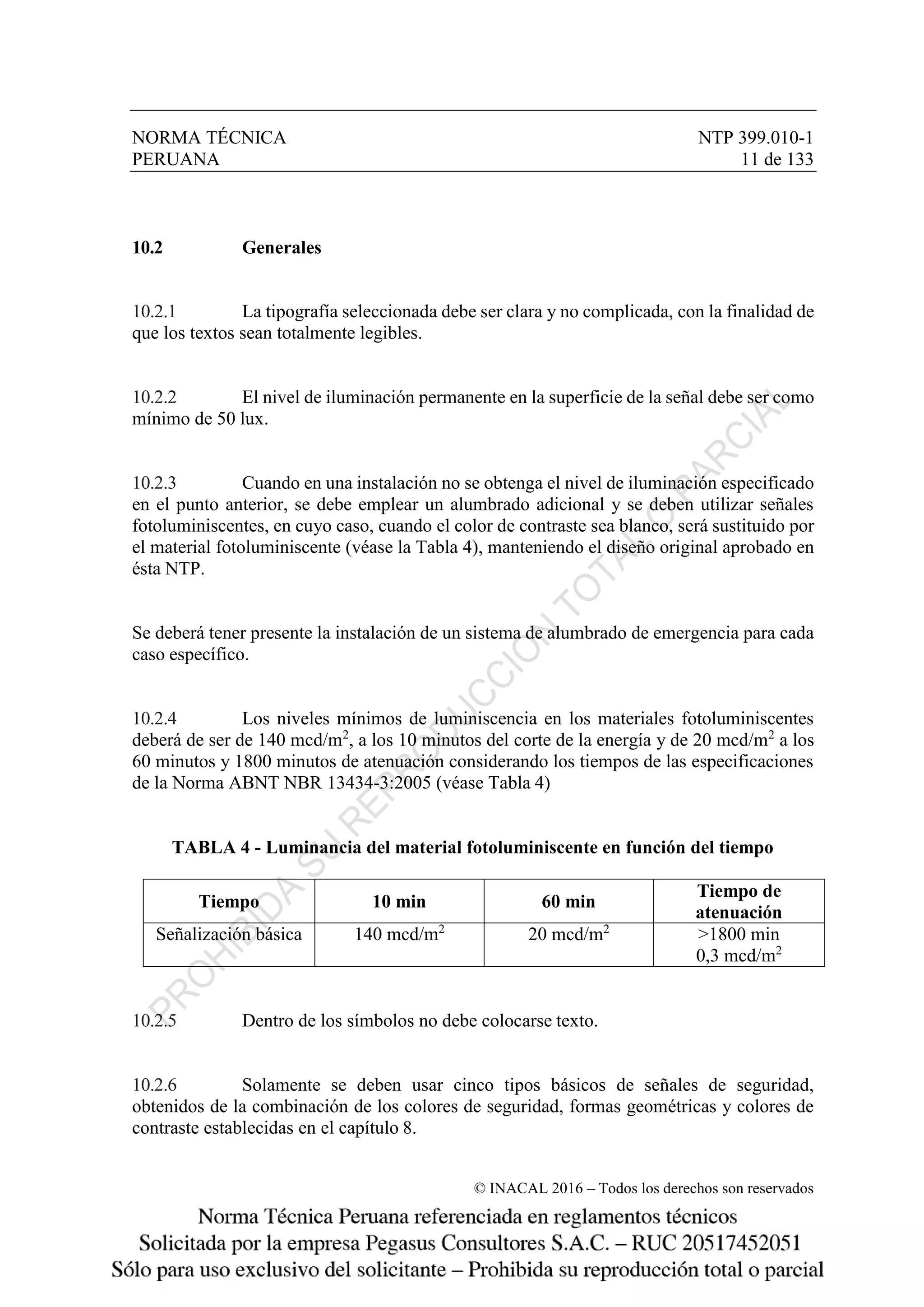 Norma técnica peruana NTP 399.010-1 2016 SEÑALES DE SEGURIDAD | PDF