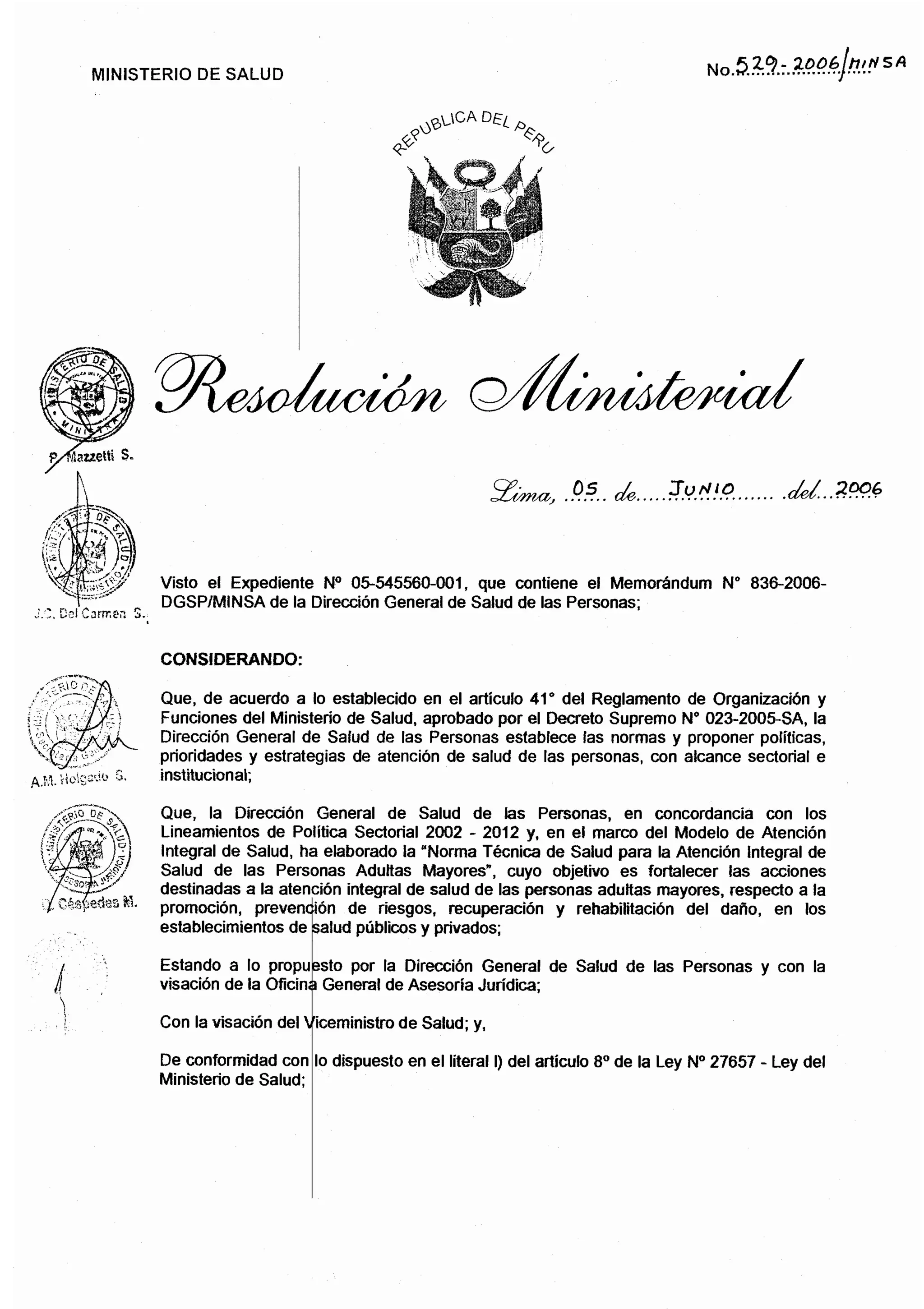 Norma técnica para atencion a pam