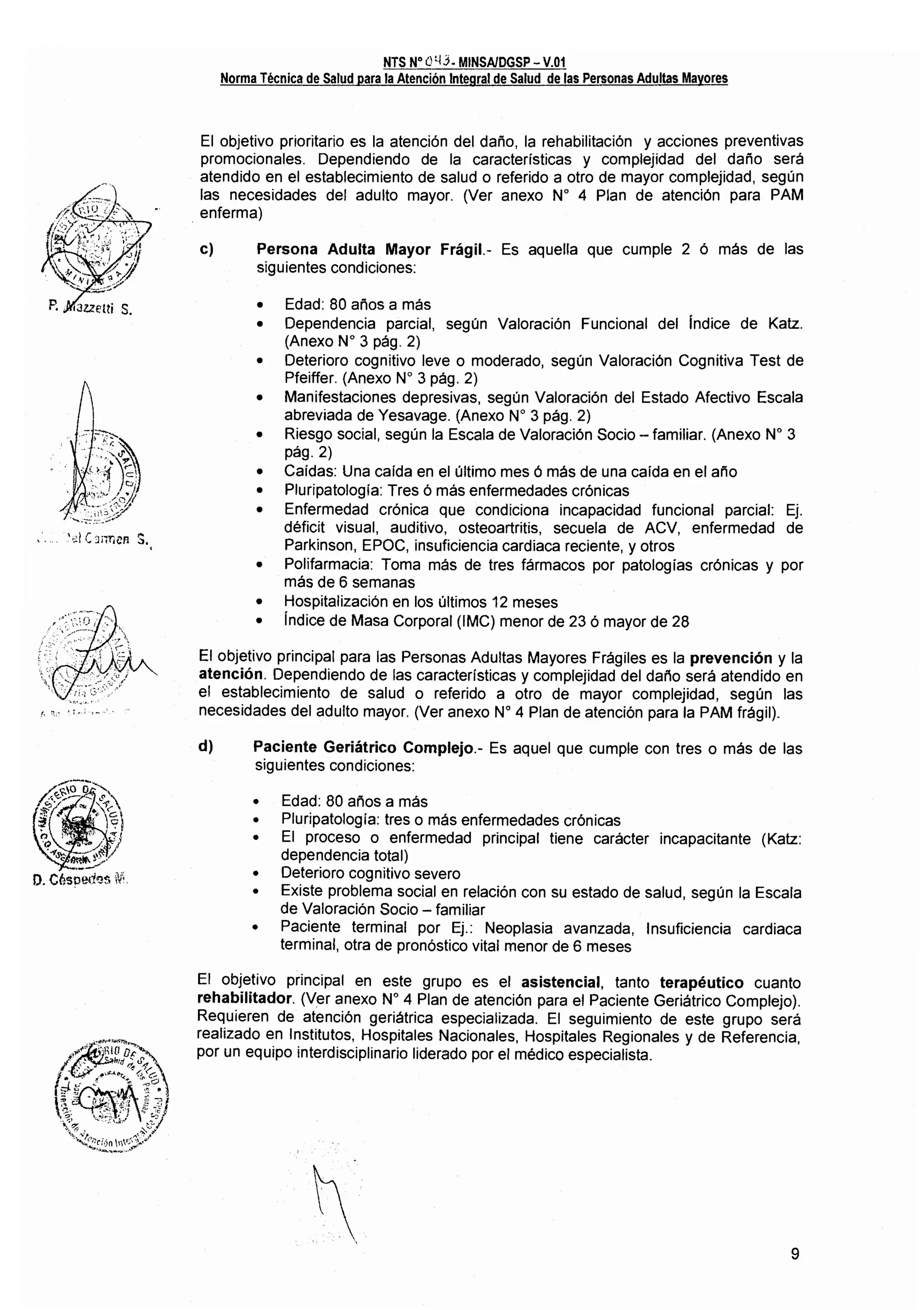 Norma técnica para atencion a pam