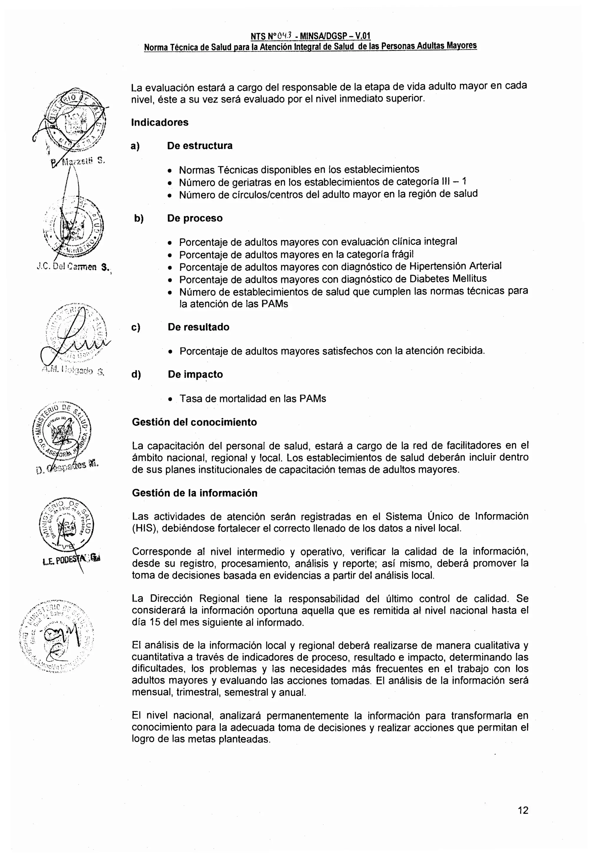 Norma técnica para atencion a pam