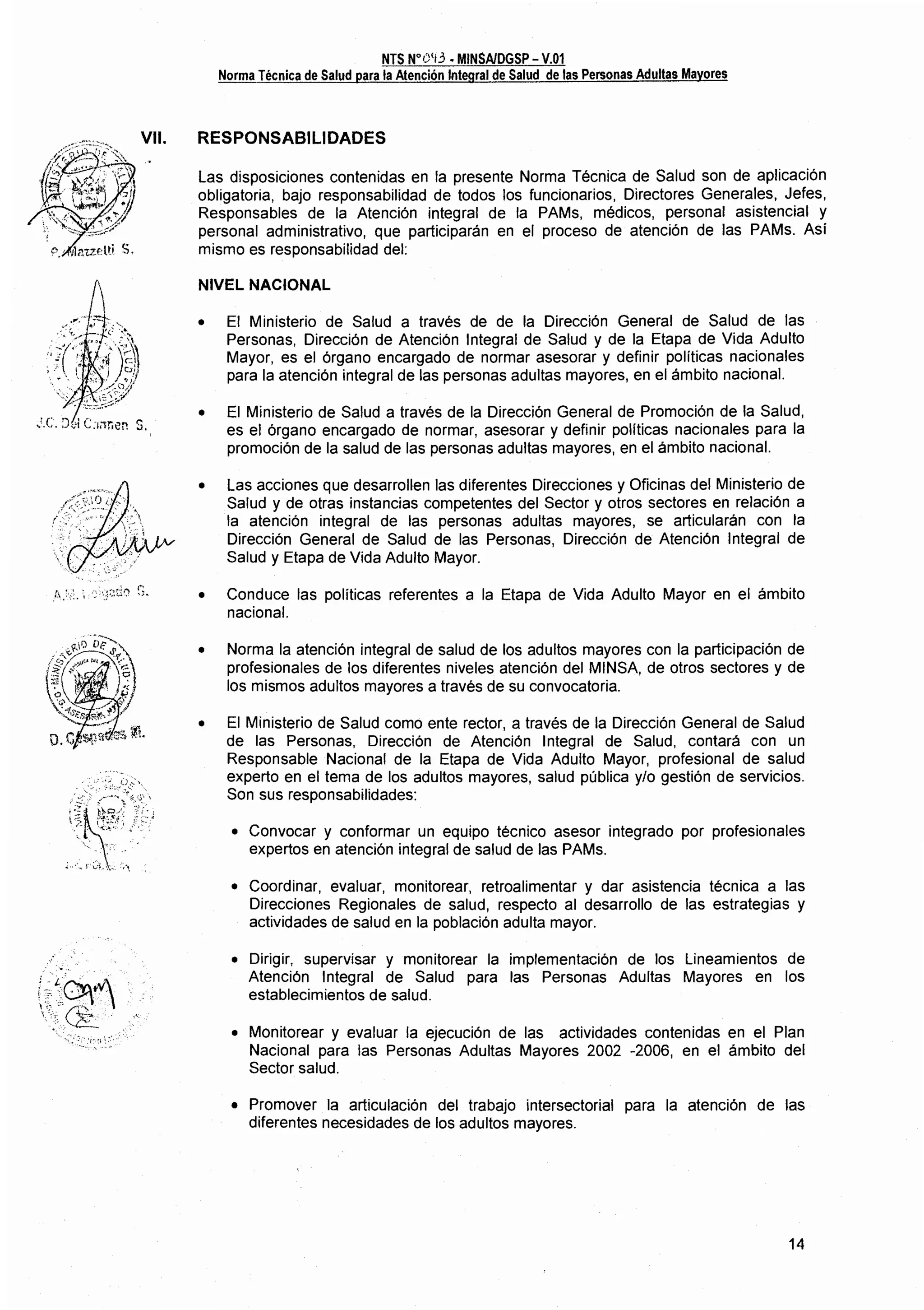 Norma técnica para atencion a pam