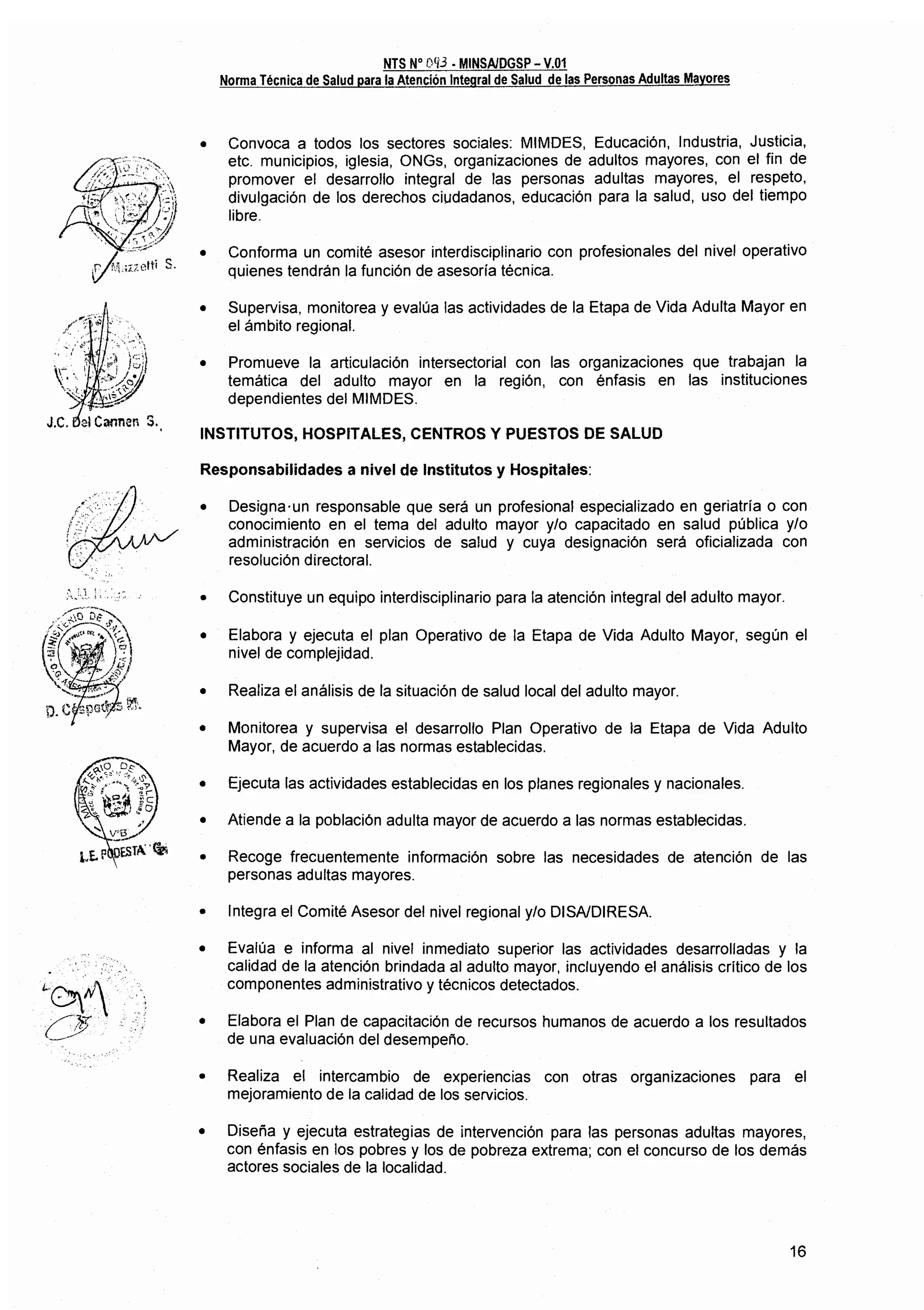 Norma técnica para atencion a pam