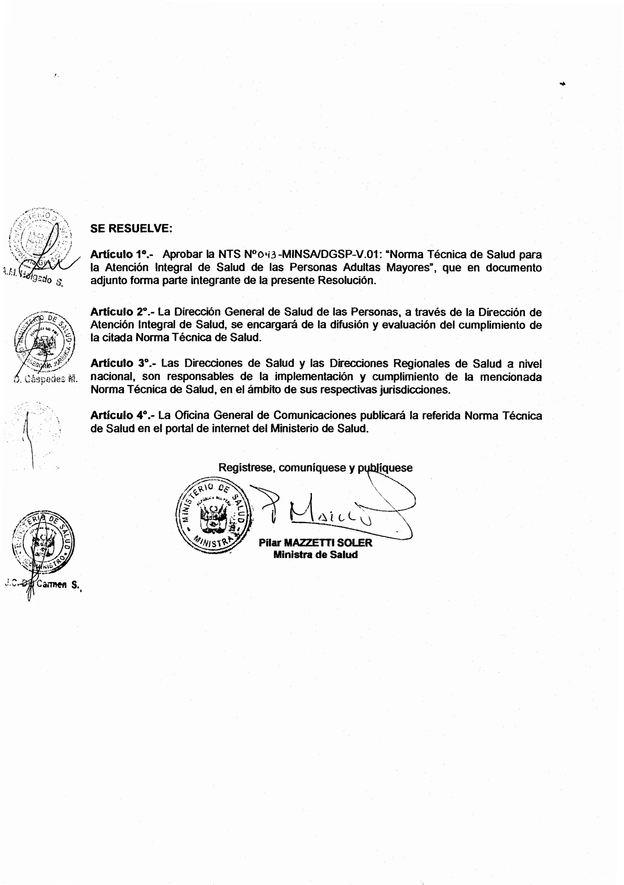 Norma técnica para atencion a pam