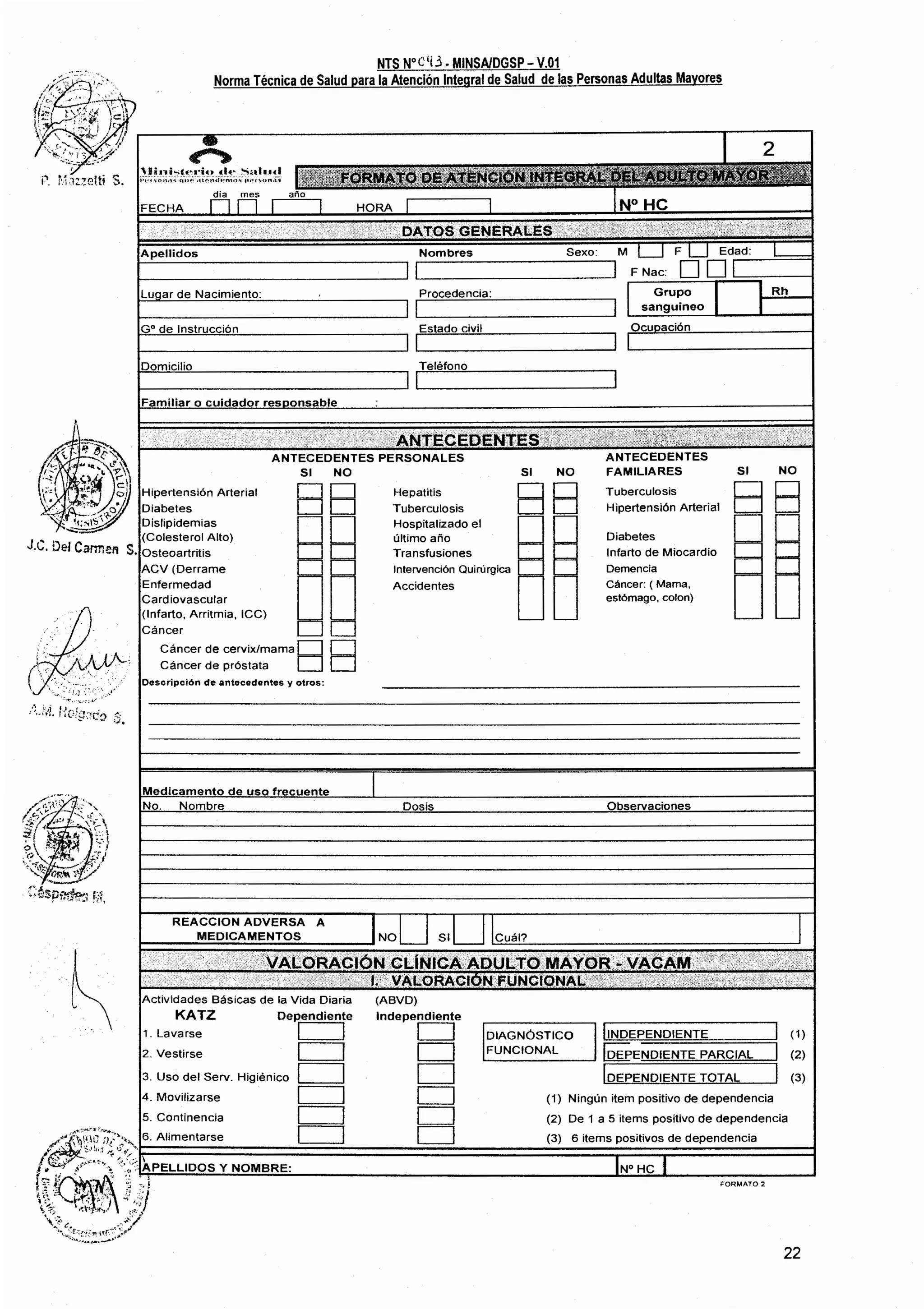 Norma técnica para atencion a pam