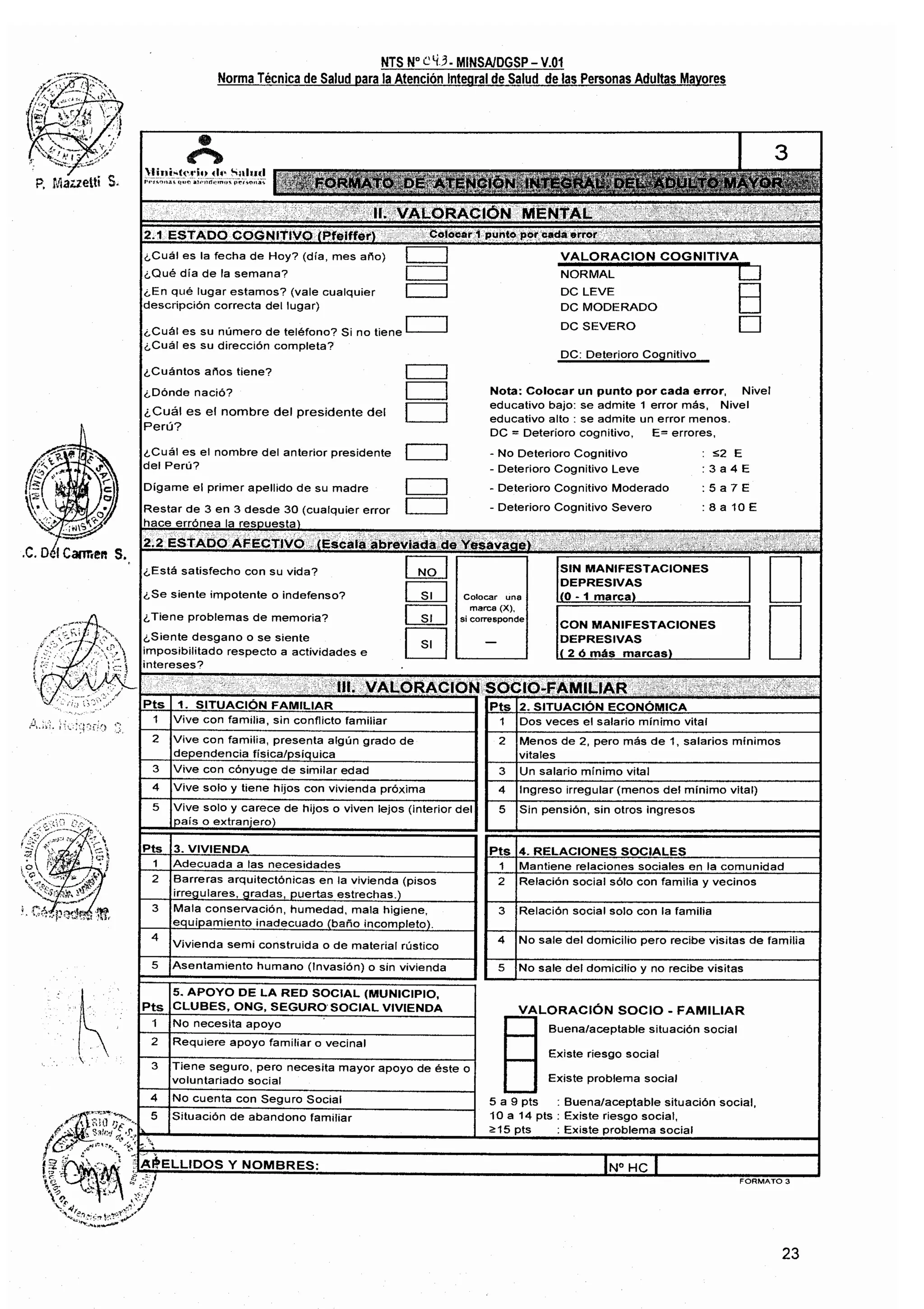 Norma técnica para atencion a pam