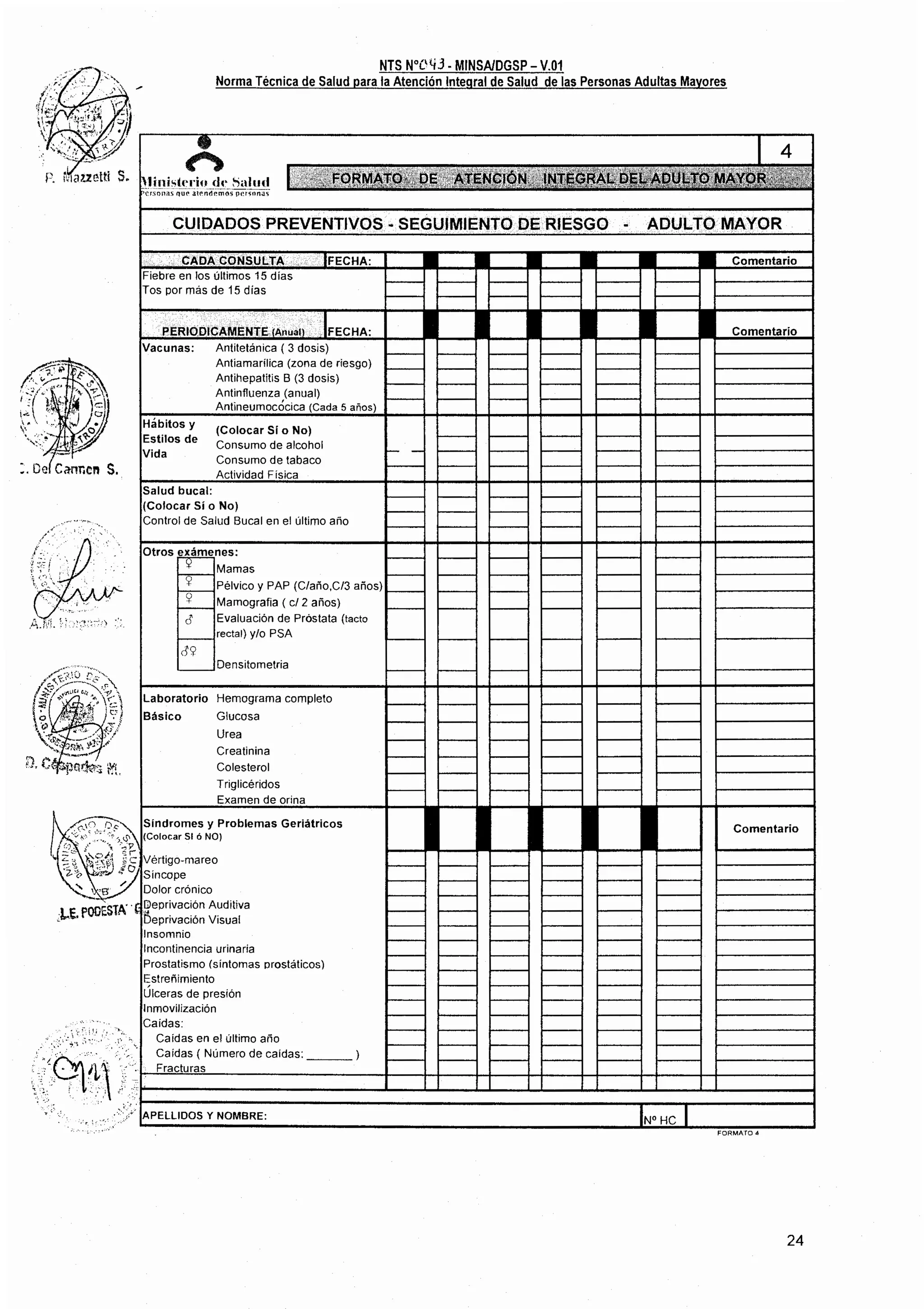 Norma técnica para atencion a pam