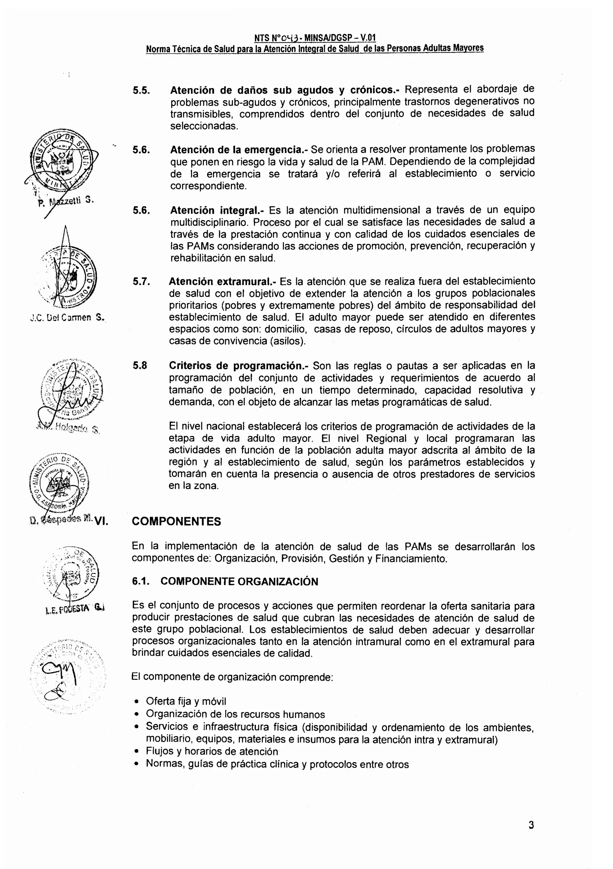 Norma técnica para atencion a pam