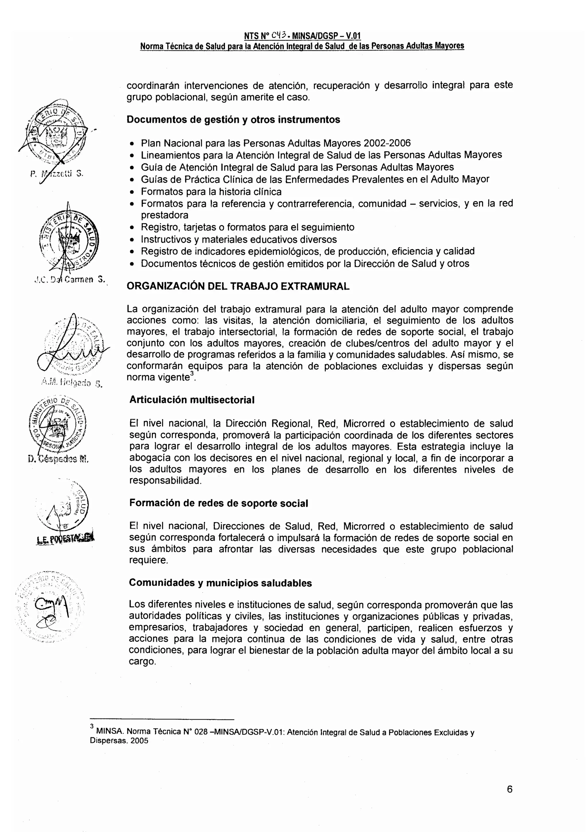 Norma técnica para atencion a pam