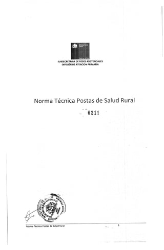 Posta Rural Chile NORMA TECNICA POSTAS DE SALUD RURAL-mayo 2021.pdf