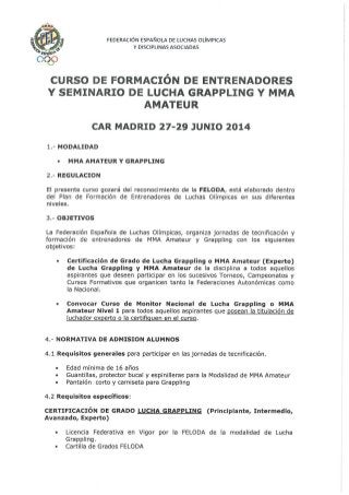 Normativa curso mma y gp junio 2014