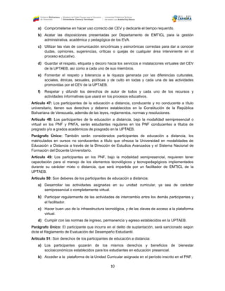 Normativa para la implementación y funcionamiento de educación a ...