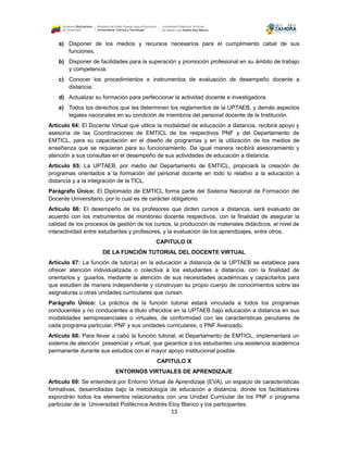 Normativa para la implementación y funcionamiento de educación a ...