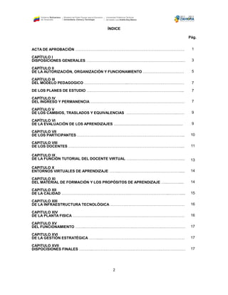 Normativa para la implementación y funcionamiento de educación a ...