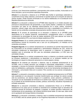 Normativa para la implementación y funcionamiento de educación a ...