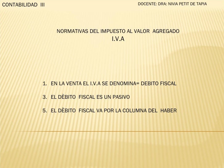 Normativas del iva