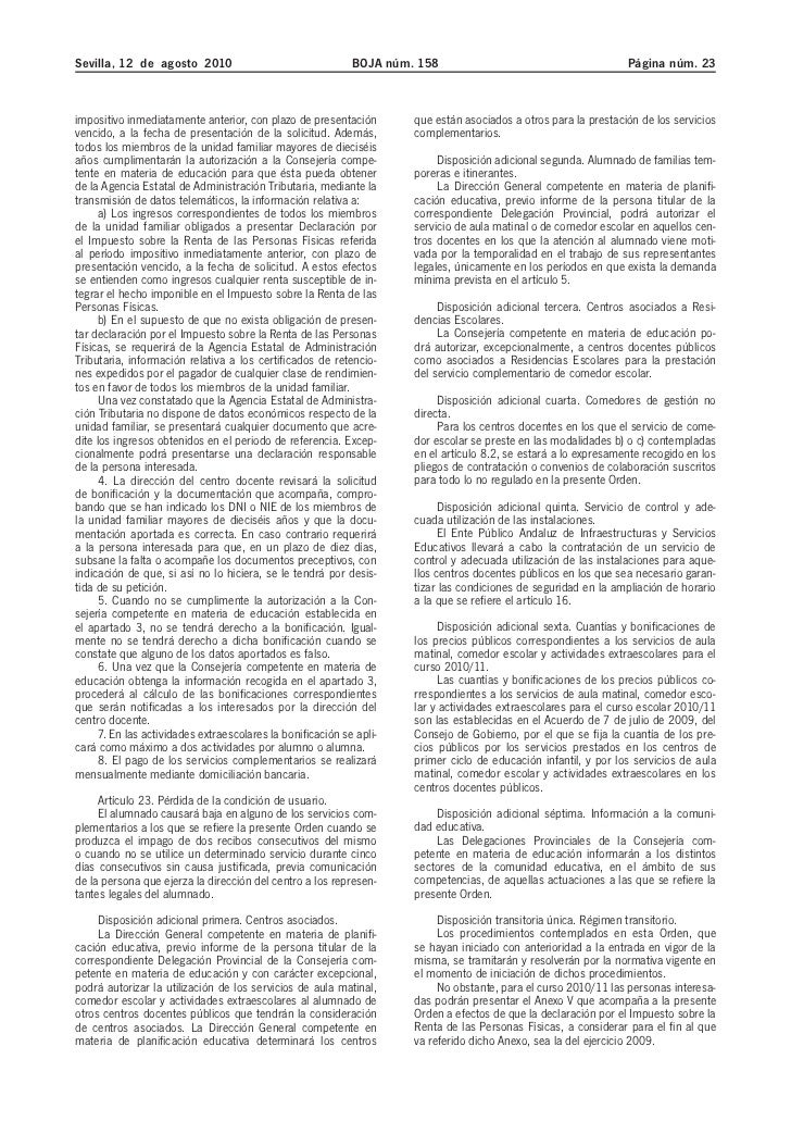 Normativa vigente comedor Normativa vigente comedor