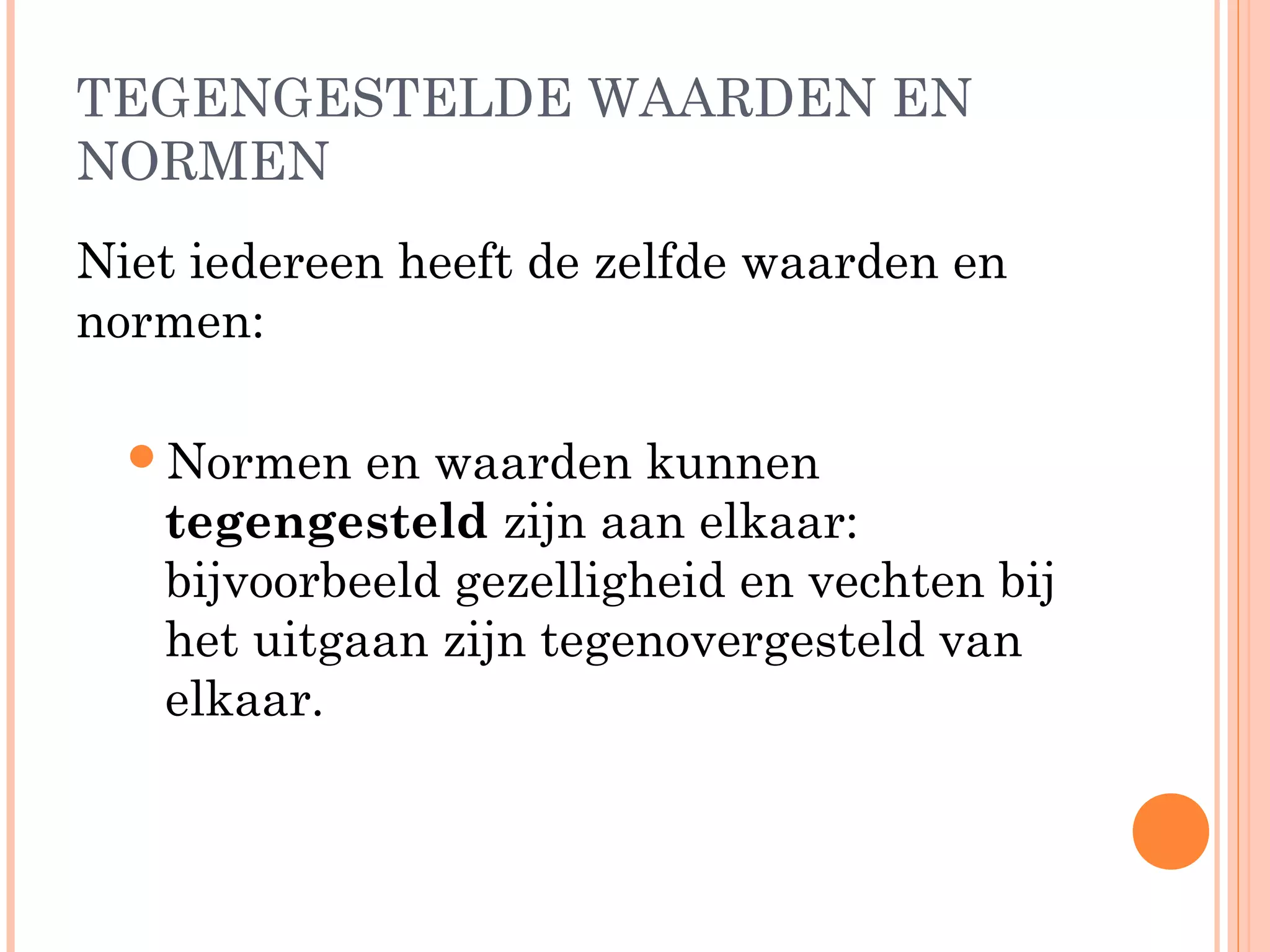 Normen en waarden maatschappijleer | PPT