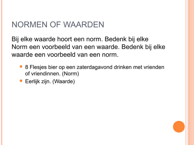 Normen en waarden maatschappijleer | PPT