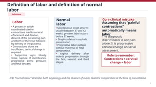 Labor Simple Definition Norma Labor PPT for Obstetrics Cycle KFU | PPTX