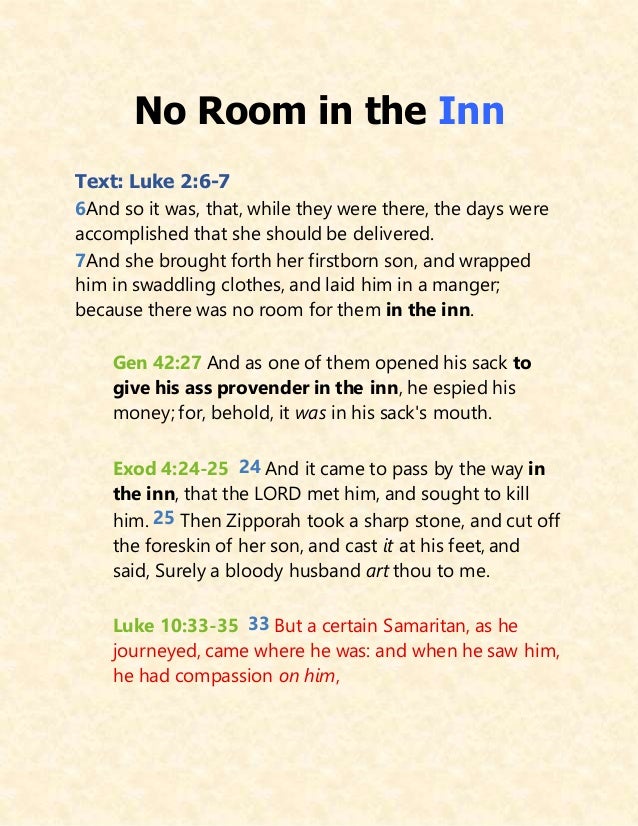No Room in the Inn