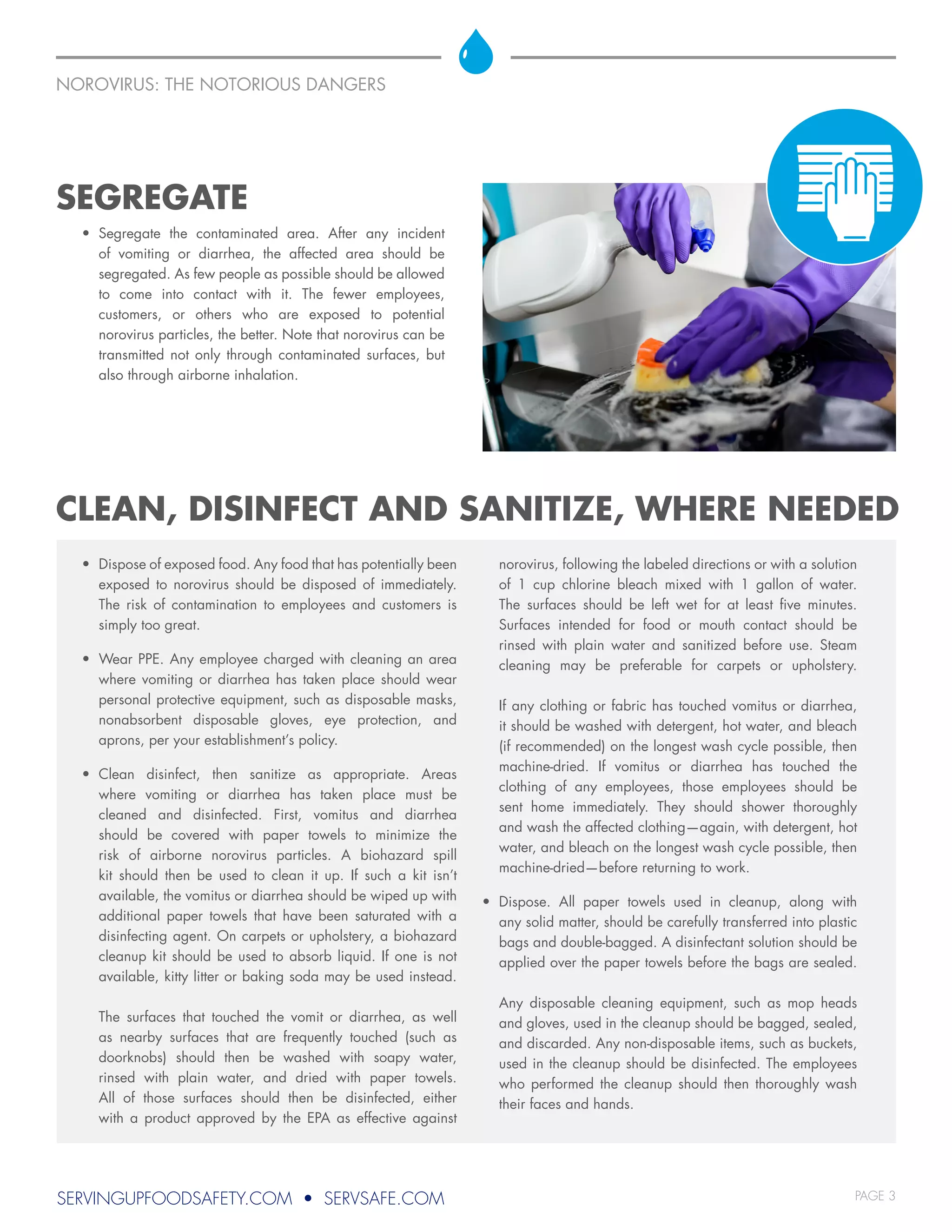 Food Safety Training - Norovirus | PDF
