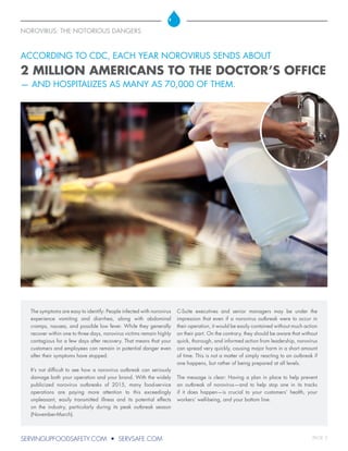 Food Safety Training - Norovirus | PDF