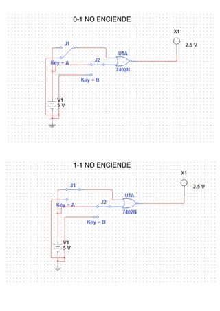 0-1 NO ENCIENDE 
1-1 NO ENCIENDE 
