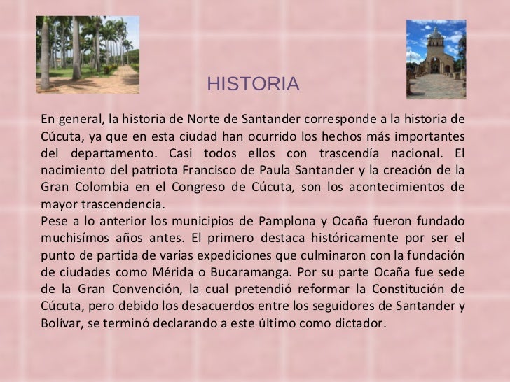 Resultado de imagen para HISTORIA NORTE DE SANTANDER