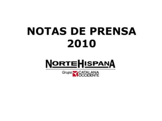 NOTAS DE PRENSA 2010 