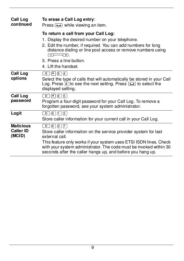 Nortel Norstar ICS telephone feature guide
