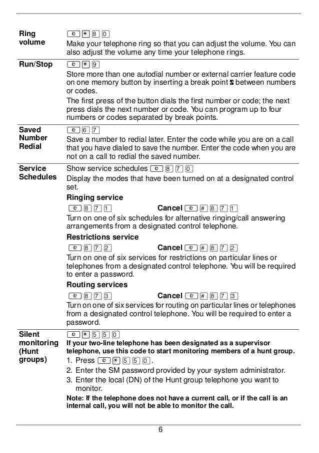 Nortel Norstar ICS telephone feature guide