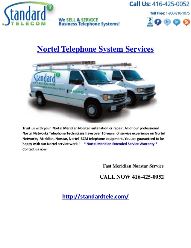 Nortel Telephone System Services StandardTele