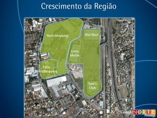 Crescimento da Região Pátio NorteShopping NorteShopping Wal Mart Leroy Merlin Sam’s Club 