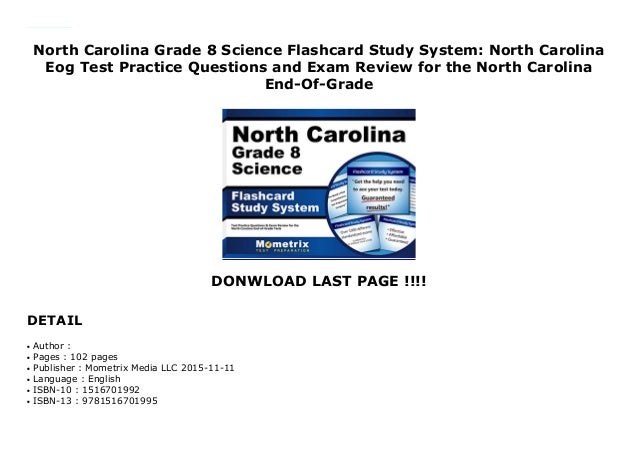 North Carolina Grade 8 Science Flashcard Study System: North Carolina ...