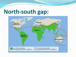 North-south gap:
 