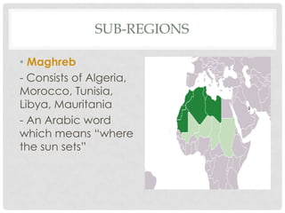 North africa & middle east(final) | PPTX