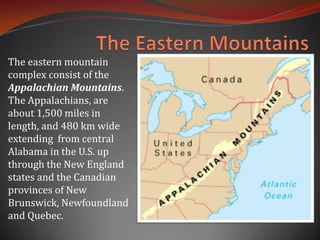 Canadian Shield:Also known as Laurentian Plateau, or Bouclier canadien in French.  It is basically a basement rock covered by very thin soil. There are several bare rock outcrops dotted with numerous glacial lakes. The shield has been glaciated many times and the sediment has been carried into the interior lowlands. 