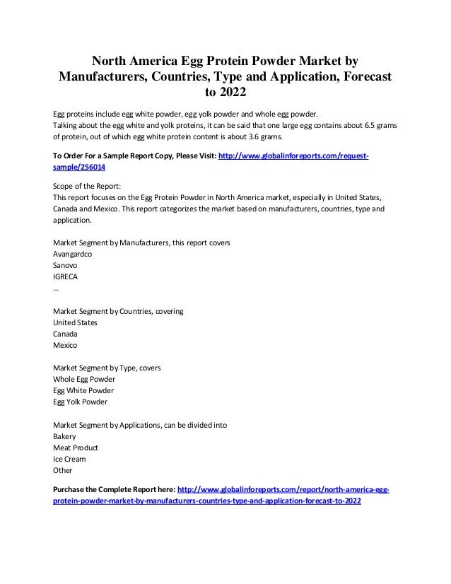 North America Egg Protein Powder Market By Manufacturers Countries