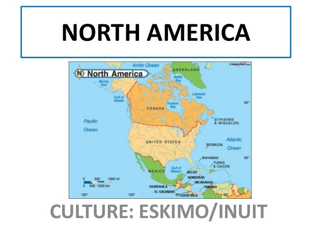 A Map Of North America With The Eskimos
