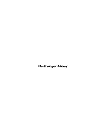 Northanger Abbey
 