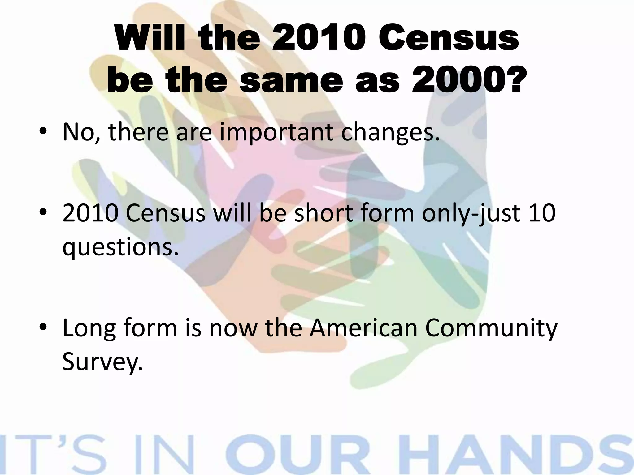 Final Response Rates2000 CensusNorth Carolina						64%Chatham County					69%Dare County							36%Durham County						68%Edgecombe County					57%Franklin County						62%Granville County					64%Halifax County						56%Johnston County					60%