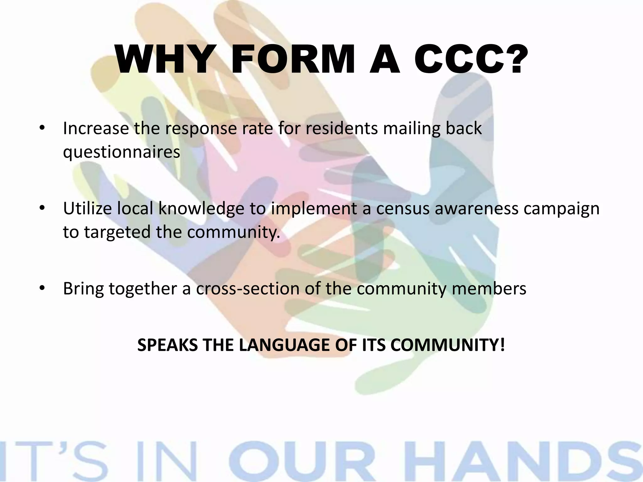 10 questions, 10 minutes to complete.Why Do We Take the Census?Participation in the census is required by law.  The U.S. Constitution mandates a head count every 10 years.