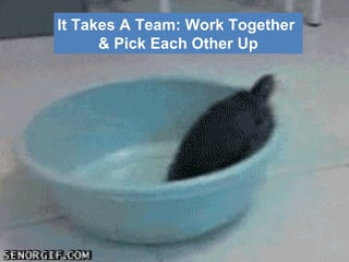 It Takes A Team: Work Together  & Pick Each Other Up 