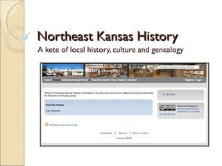Northeast Kansas History A kete of local history, culture and genealogy 
