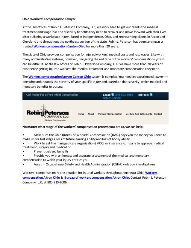 Northeast Ohio Workers Compensation Lawyer Northeast Ohio Workers Compensation Lawyer
